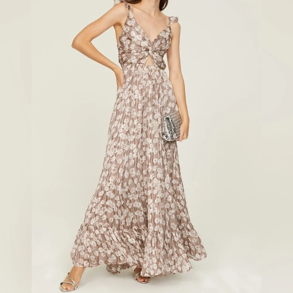 Floral Print Cut Out Maxi Dress Silvia Gown Sabina Musayev - Picture 1 of 13